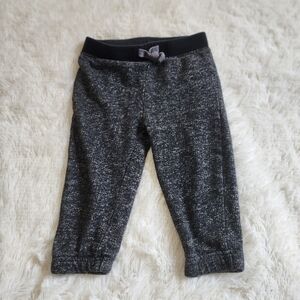 First Impressions Black Marled Jogger Sweatpants Pull On Size 18 Months